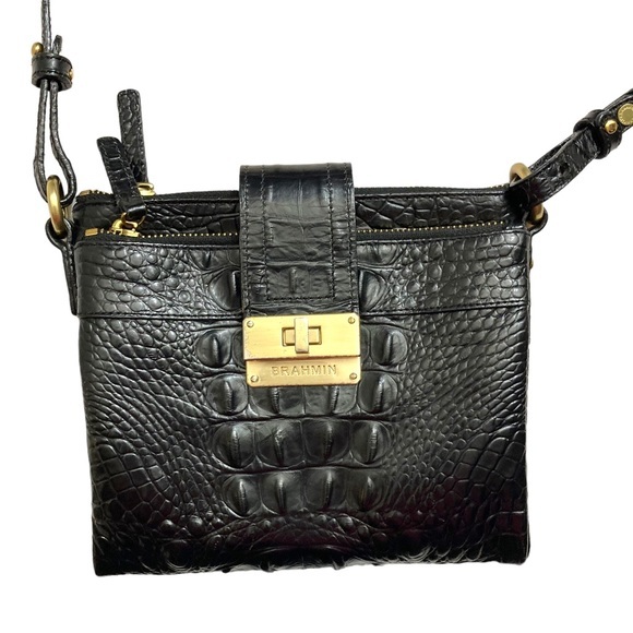 Brahmin Bags Brahmin Black Leather Melbourne Mojito Crossbody Bag